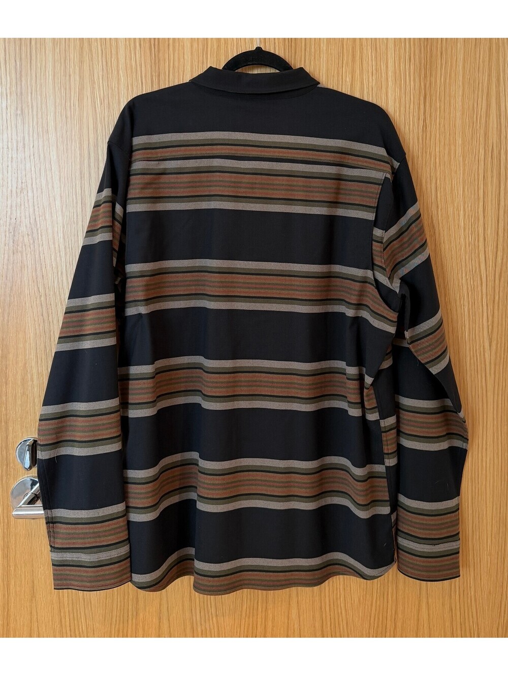 Roark Diablo Alpinist Black Striped Wool Blend Flannel Shirt Men’s XL - Picture 4 of 9